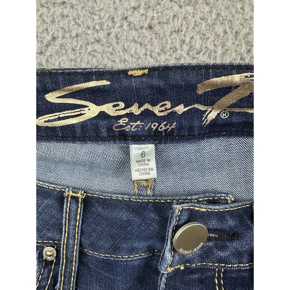 Seven7 Denim Bermuda Shorts Womens Size 6 Blue 10"‎ Inseam - Picture 4 of 11